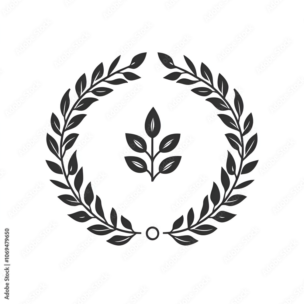 Obraz premium Classic Circular Logo with Serif Typography