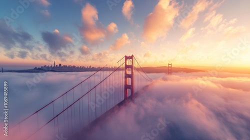 Golden Gate Bridge Above the Clouds photo