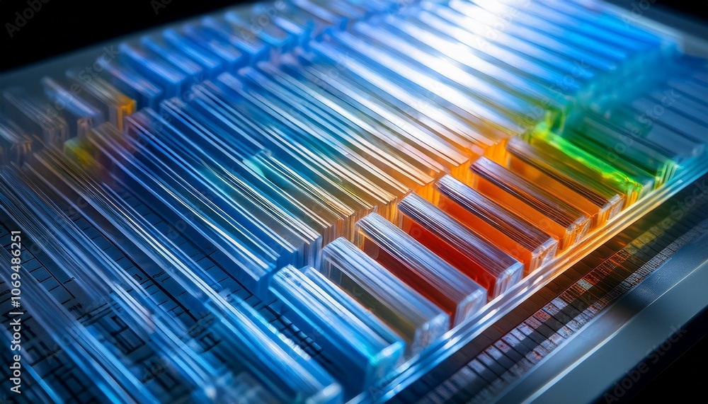 Close up of colorful tubes in lab Close up of colorful tubes in lab
