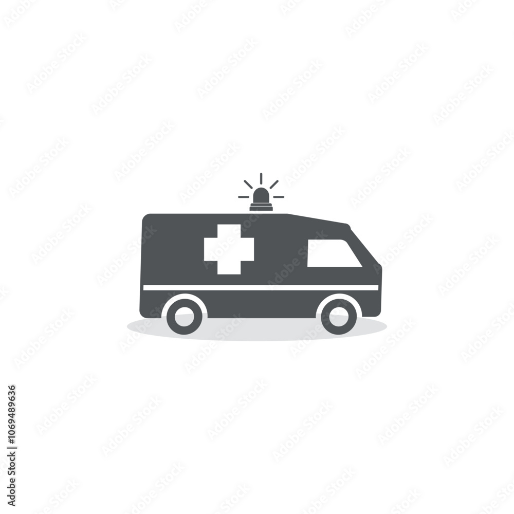 vector flat design minimalist ambulance car. vector flat design minimalist ambulance car.