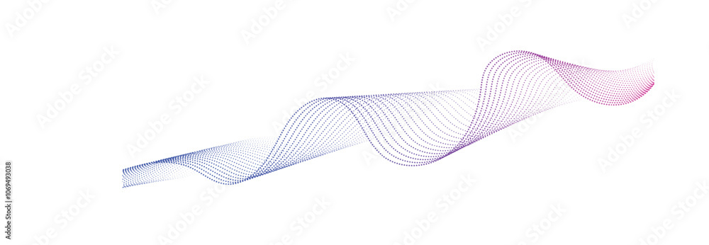 smooth flowing wave dots halftone lines dynamic blue purple pink gradient isolated on transparent background concept of technology, digital, communication, science, music vector illustration smooth flowing wave dots halftone lines dynamic blue purple pink gradient isolated on transparent background concept of technology, digital, communication, science, music vector illustration