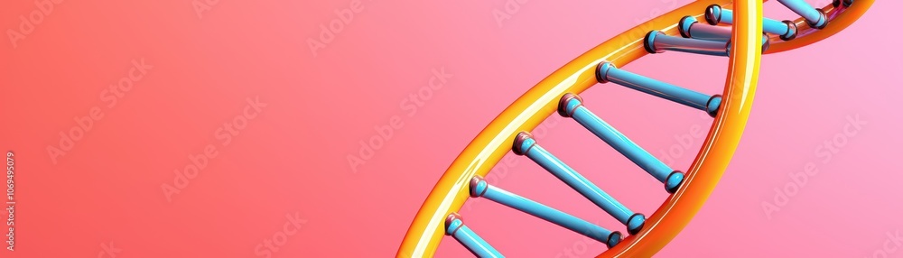 A vibrant depiction of a DNA double helix on a gradient background, molecular biology and genetics. A vibrant depiction of a DNA double helix on a gradient background, molecular biology and genetics.