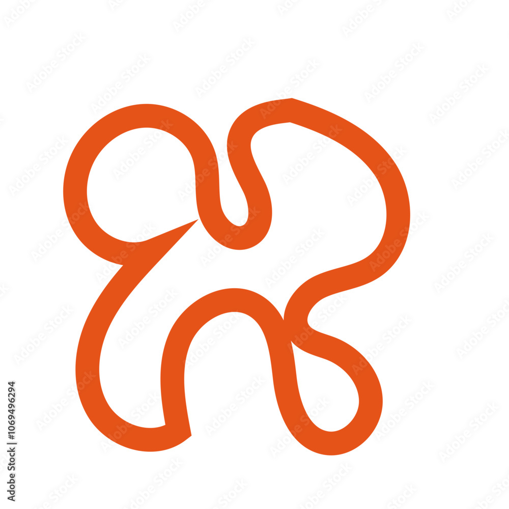 Red outline abstract shapes vectors Red outline abstract shapes vectors