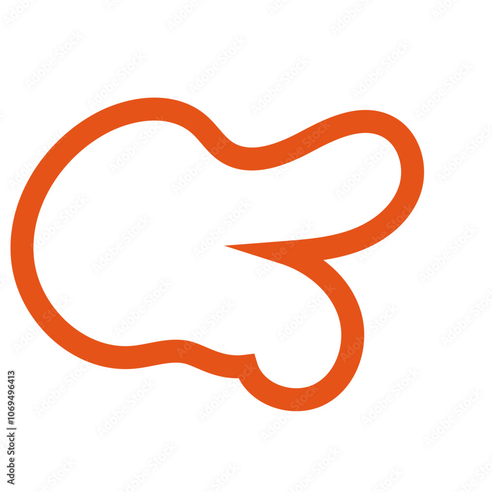 Obraz premium Red outline abstract shapes vectors