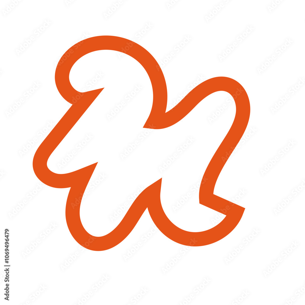 Red outline abstract shapes vectors Red outline abstract shapes vectors
