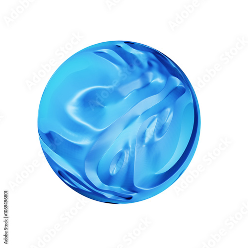 Blue Marble 3D Illustration