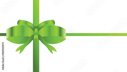 Realistic bows and ribbon for banner, gift card, voucher, social media background template, transparent vector background