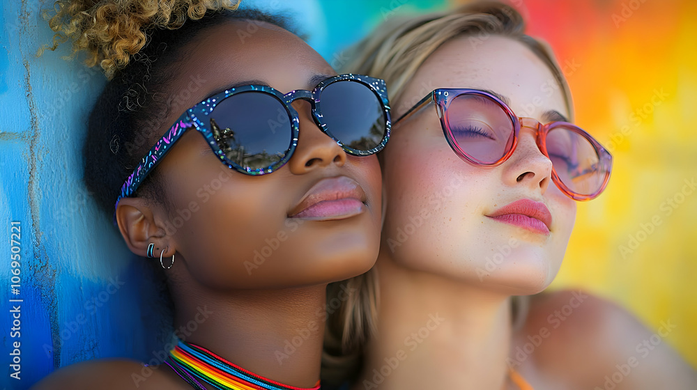 Two Women Wearing Sunglasses - Photo Two Women Wearing Sunglasses - Photo