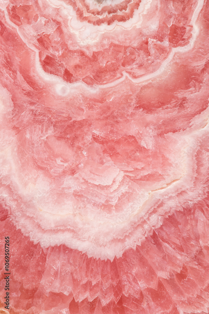 Captivating pink rhodochrosite with intricate patterns Captivating pink rhodochrosite with intricate patterns