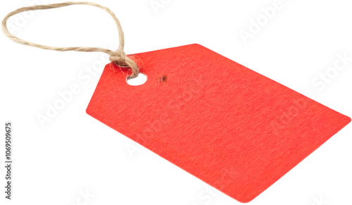 Red Tag with String