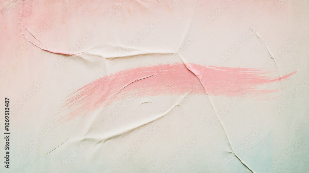 A close-up of crumpled paper with a soft pink brushstroke, creating an abstract, soothing composition that highlights texture and color blending. A close-up of crumpled paper with a soft pink brushstroke, creating an abstract, soothing composition that highlights texture and color blending.