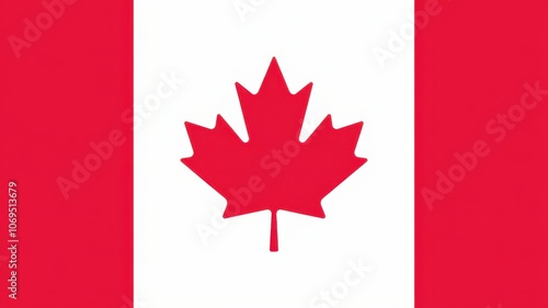 Canadian National Flag Illustration