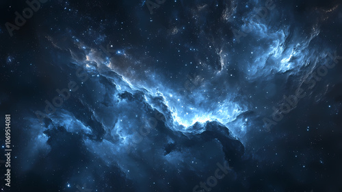 Dark nebula-inspired wallpaper featuring swirling clouds of gas and dust in a deep space background, extraterrestrial, celestial map, dark matter, universe, stars. Celestial. Illustration