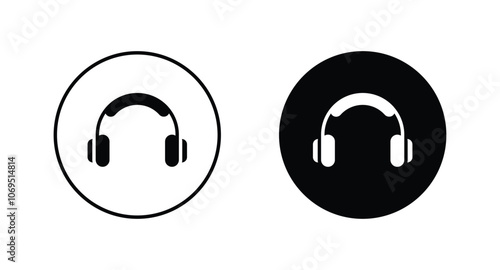 Headphones icon vector. Headphones earphones symbol. Headset icon vector