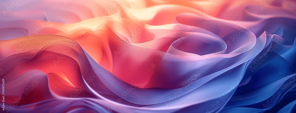 Elegant Gradient Waves with Spiral Effect and Soft Glow Elegant Gradient Waves with Spiral Effect and Soft Glow