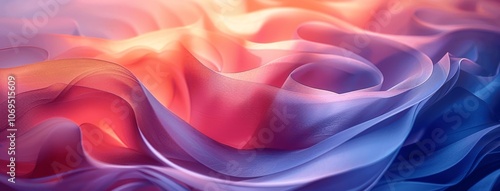 Elegant Gradient Waves with Spiral Effect and Soft Glow