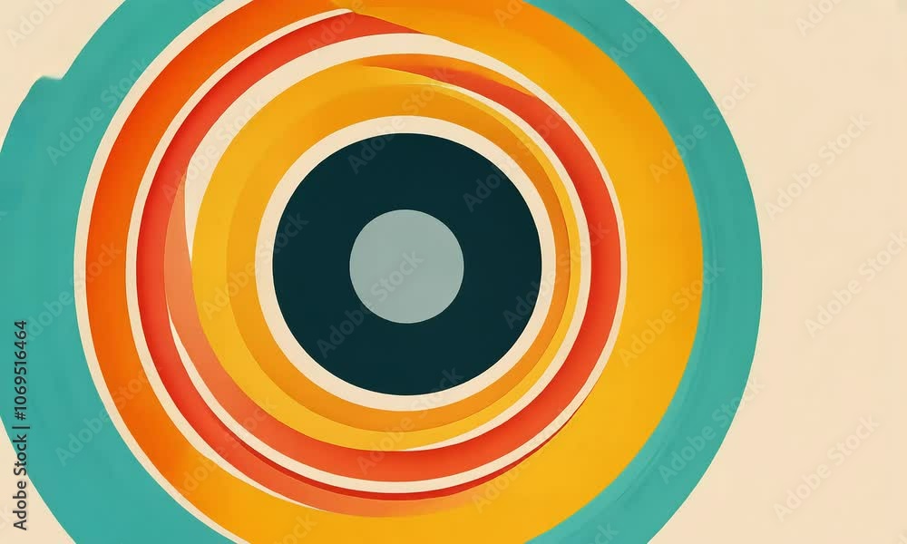 Colorful Retro Concentric Circle Design with ai generated.
Colorful Retro Concentric Circle Design with ai generated.