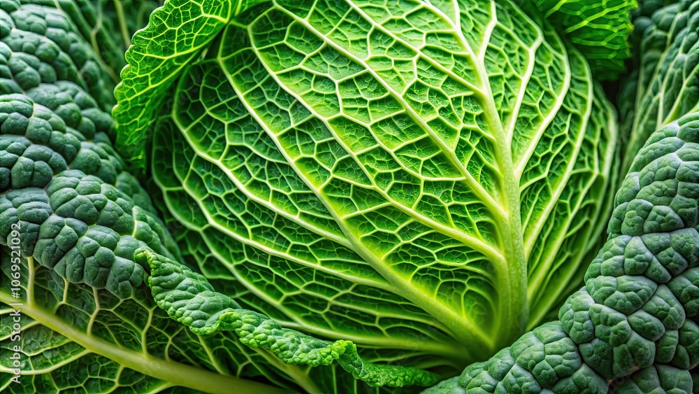 Obraz premium Close-up photo of fresh green cabbage leaves for texture background, cabbage, green, vegetable, food, organic, healthy, leafy
