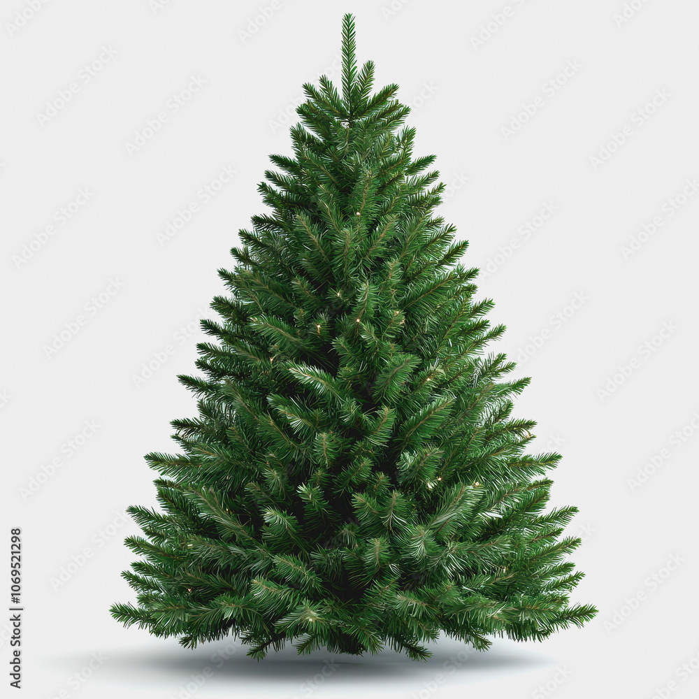Fototapeta premium Christmas Tree Isolated on White Background