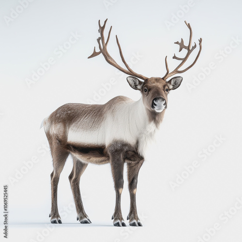 Isolated Reindeer on White Background