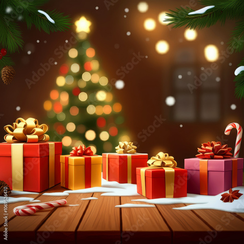 Wallpaper Mural クリスマスツリーとプレゼント	
 Torontodigital.ca