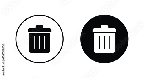 trash can icon set. Delete icon vector