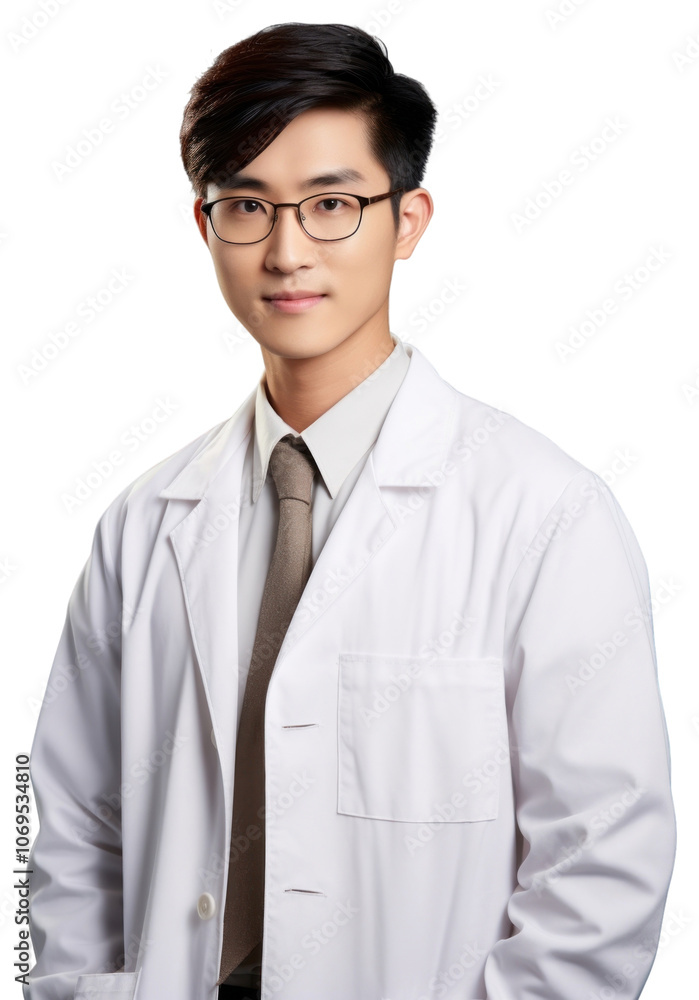 PNG Glasses asian men wearing medical doctor white coat portrait adult white background. PNG Glasses asian men wearing medical doctor white coat portrait adult white background.