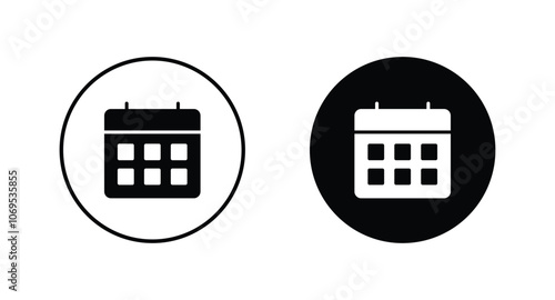 Calendar icon set vector