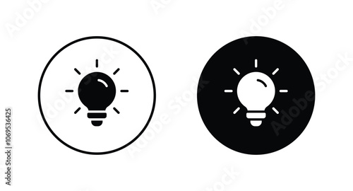 Light bulb icon vector. idea symbol	