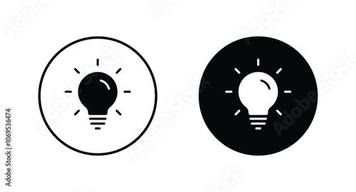 Light bulb icon vector. idea symbol	