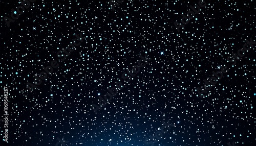 Starry night sky with sparkling stars against a clear dark background