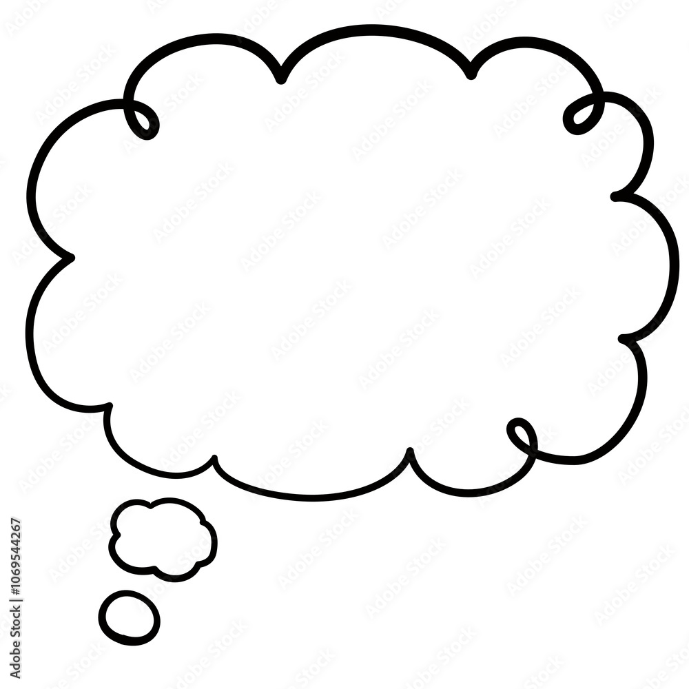 手書きの雲のような吹き出し 手書きの雲のような吹き出し