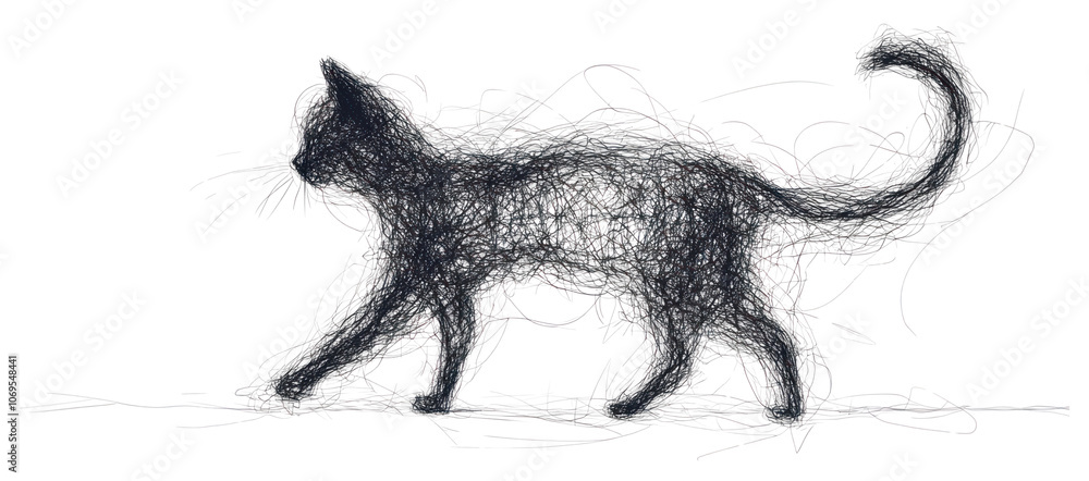 PNG Hand drawn of cat drawing art line. PNG Hand drawn of cat drawing art line.