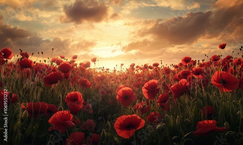 Armistice Day honors the end of a major conflict through poignant ceremonies and the symbolic remembrance of those who sacrificed their lives, often represented by vivid poppies.