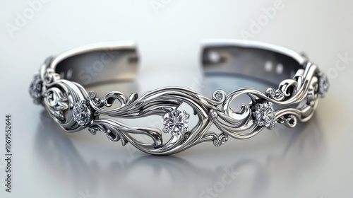 Bracelet jewelry diamond white.