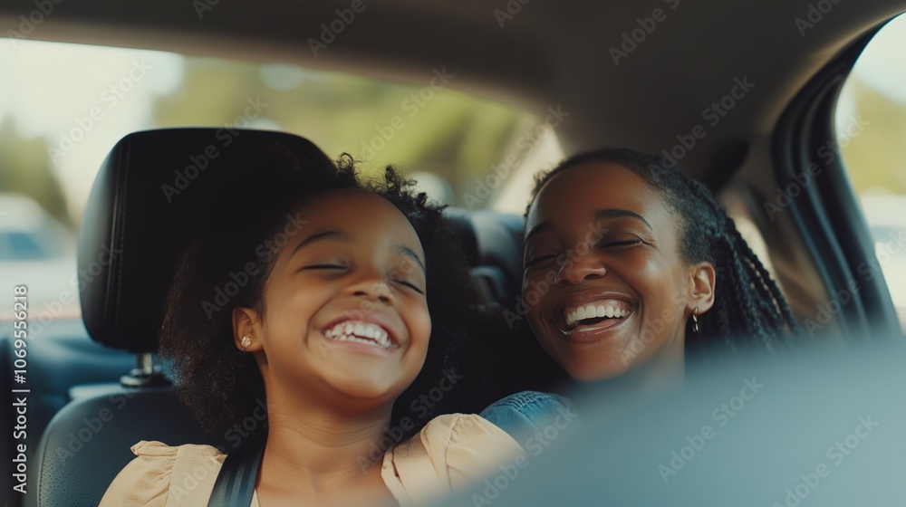 Happy Family Road Trip In The Car Laughter Smiles Happy Family Road Trip In The Car Laughter Smiles