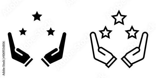 Loyalty program set icon on white background