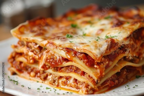 Delicious Slice of Homemade Lasagna