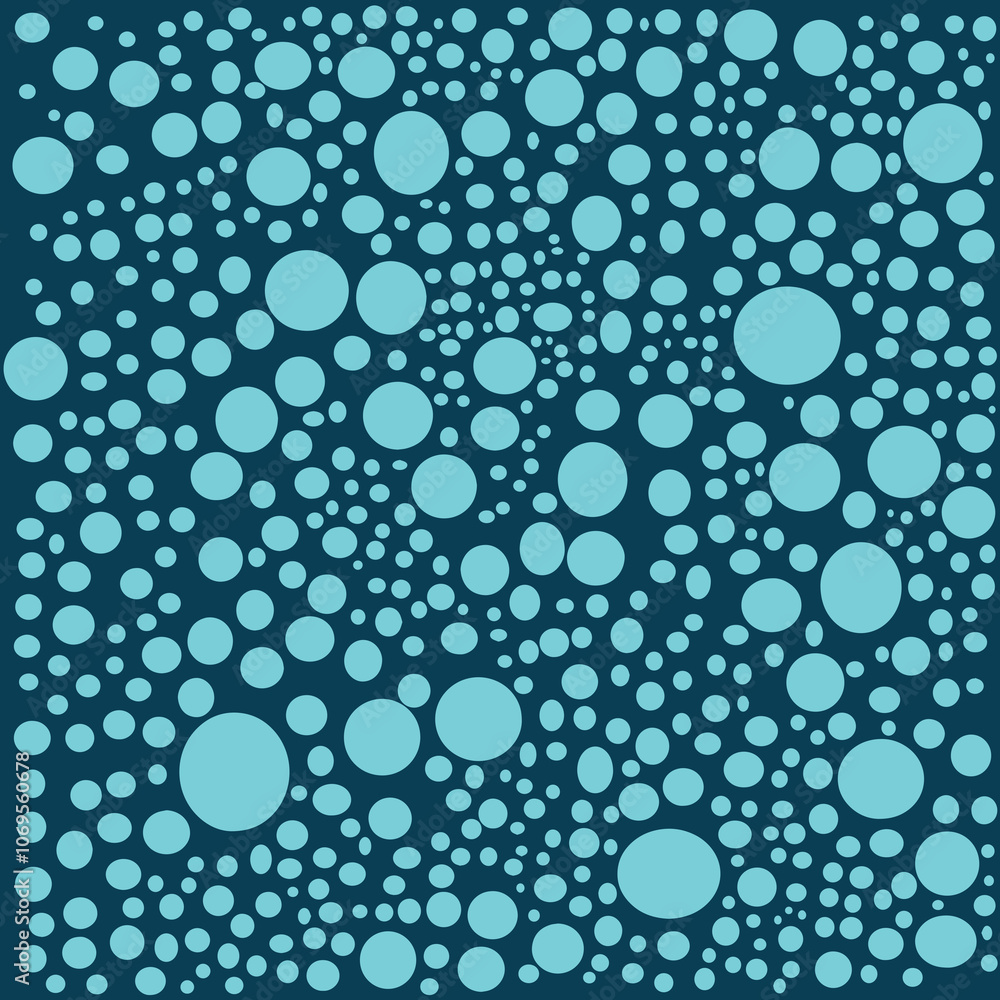 illustration of pattern of dots different sizes on blue background illustration of pattern of dots different sizes on blue background