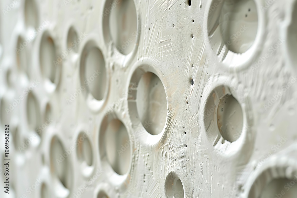 White metal plate with many small circular holes White metal plate with many small circular holes