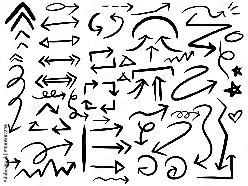 화살 화살표 방향 별 하트