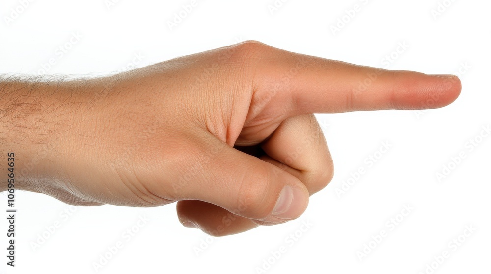Pointing Finger Gesture Symbolizing Direction or Instruction Pointing Finger Gesture Symbolizing Direction or Instruction
