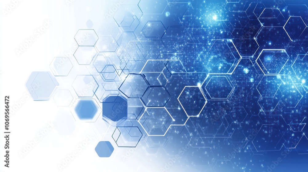 Fototapeta premium Abstract Hexagon Technology Background