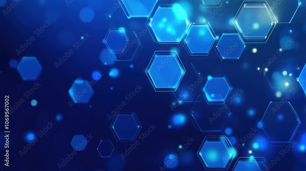Abstract Blue Hexagon Background Abstract Blue Hexagon Background