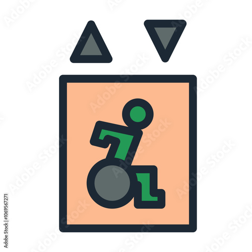 Accesible elevator icon