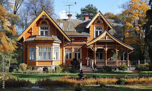 Beautiful alley in the old town of Riga, Latvia.