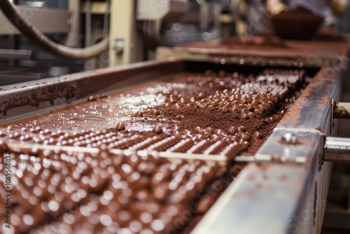 Production Process of Milk Chocolate in Factory Setting