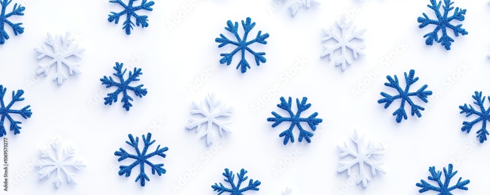 Abstract Geometric Snowflake Pattern in Modern Minimalist Design with Soft Blues on White Background Abstract Geometric Snowflake Pattern in Modern Minimalist Design with Soft Blues on White Background