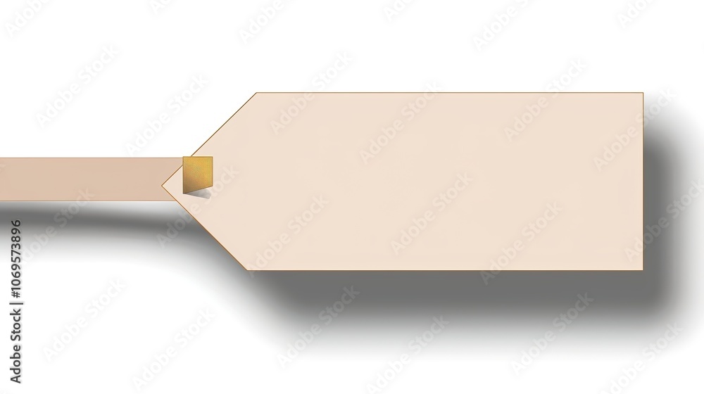 Blank Label on White Background - a simple and versatile visual. The blank label on the white background creates a clean and uncluttered look. It gives the impression of a blank slate, making it a gre