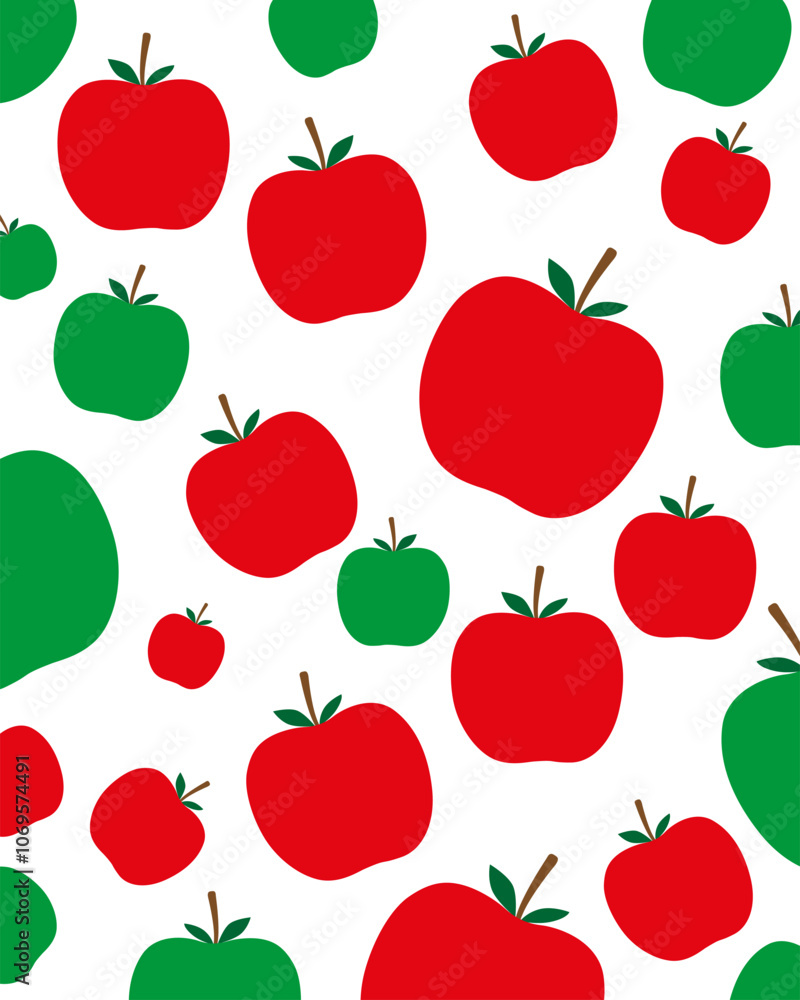 Apple wall art. Interior design ornament. Green Apple wall art. Interior design ornament. Green